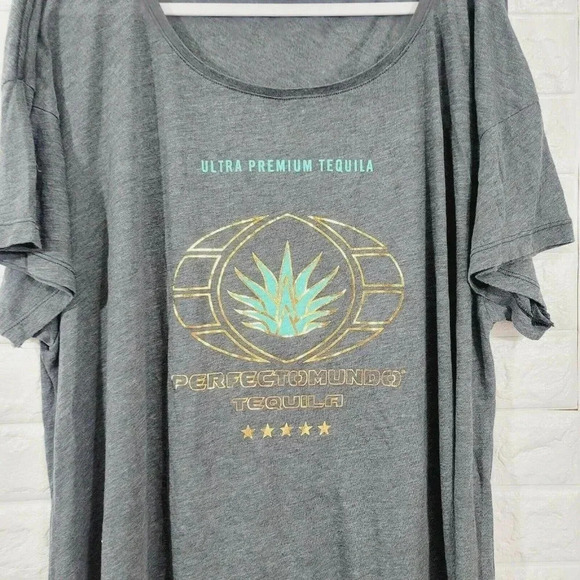 Wildfox Tops Tee-Shirt Scoop Neck Solid Grey SZ L - Picture 2 of 4